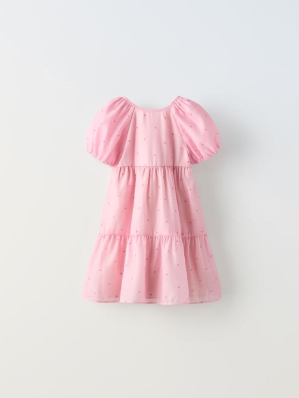 Zara Tied Polka Dot Dress Pink